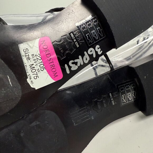 Pelle Moda Sandals Rhinestone Ankle Lace Up Black Size 7.5 - Picture 2 of 7